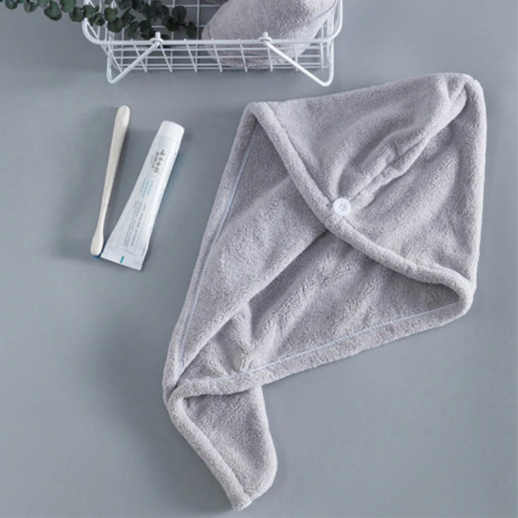 Handtuch für die Haare Schnelltrocknend, Haartrockentuchmit Knopf saugfähig Super Absorbent, Haar Trocknendes Tuch für Alle Haartypen