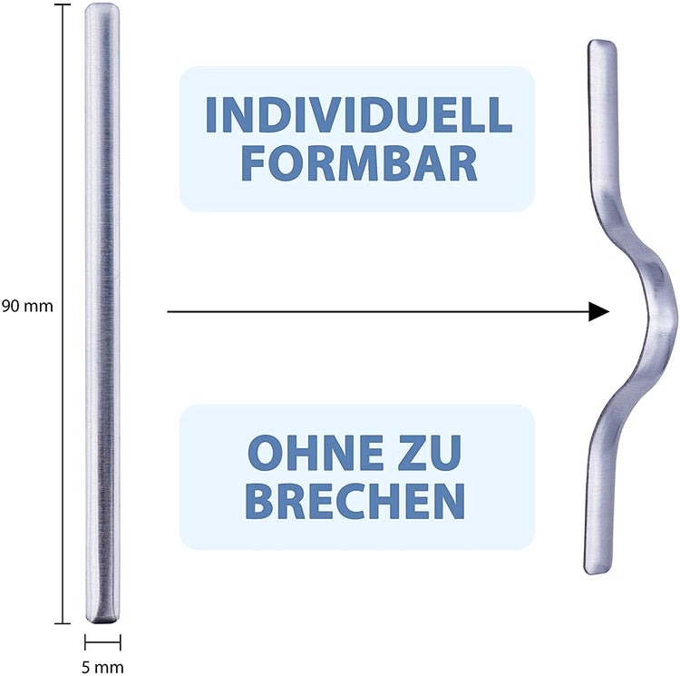 Biegsame Nasenbügel