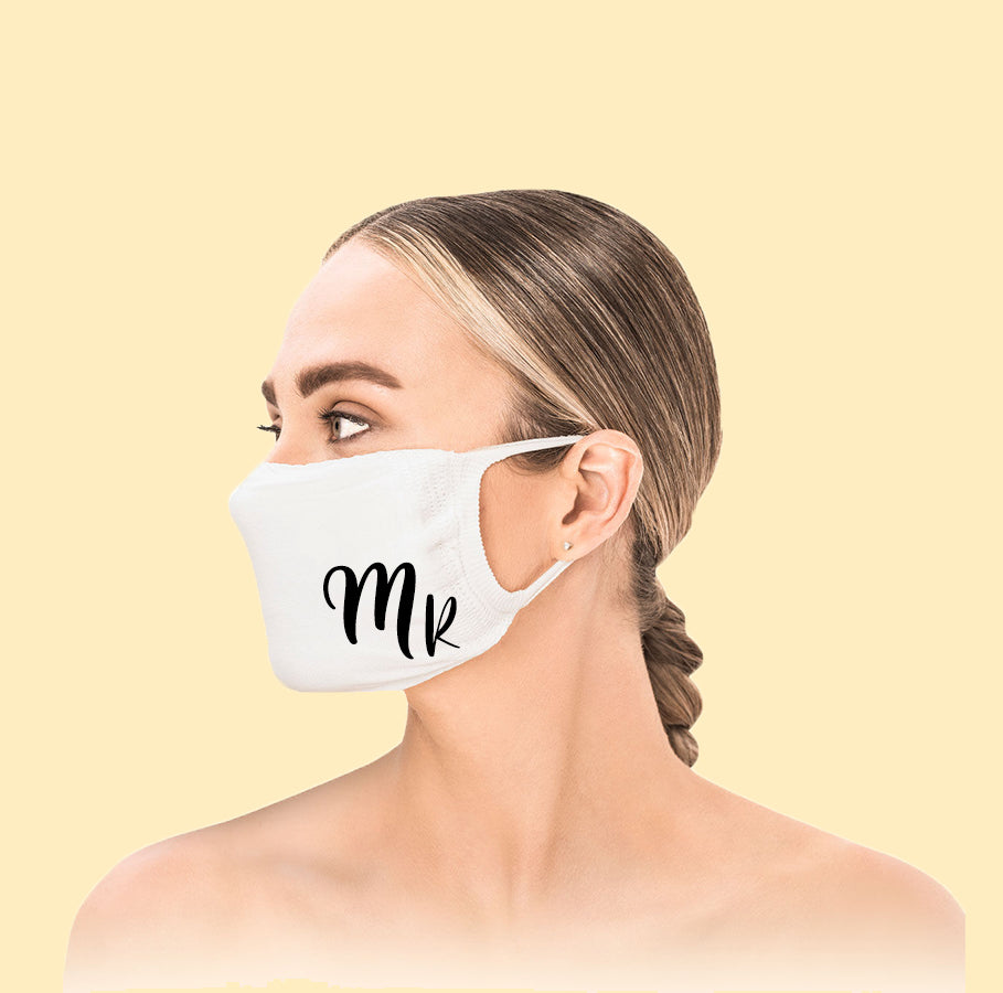 Braut und Bräutigam Mundschutz