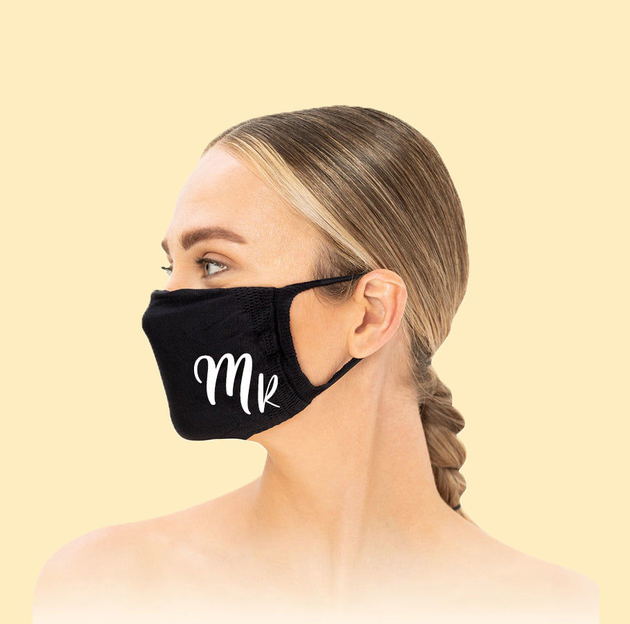 Braut und Bräutigam Mundschutz