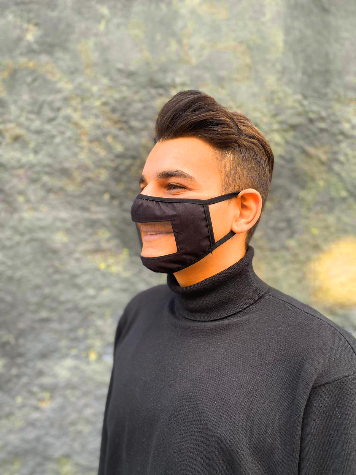 Mundschutzmaske transparent + 1x Mundschutzhalter als Geschenk - Cisell