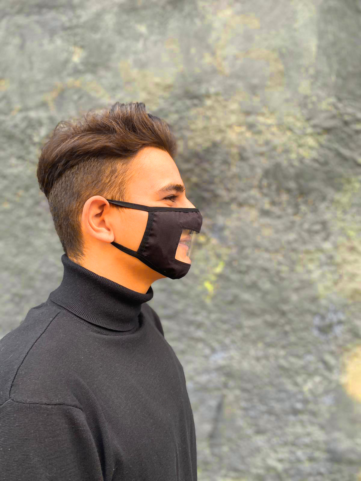 Mundschutzmaske transparent + 1x Mundschutzhalter als Geschenk - Cisell