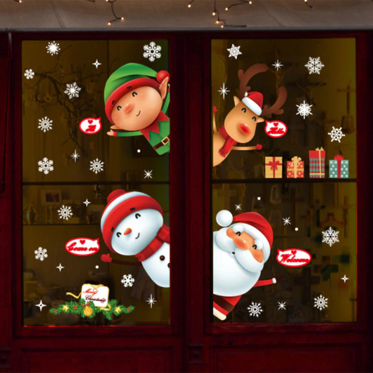Fensterbilder Weihnachten wiederverwendbar