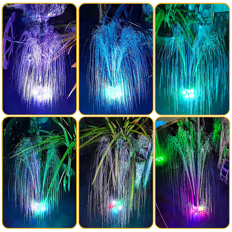 Solar Springbrunnenpumpe für Vogelbad mit LED Lichtern