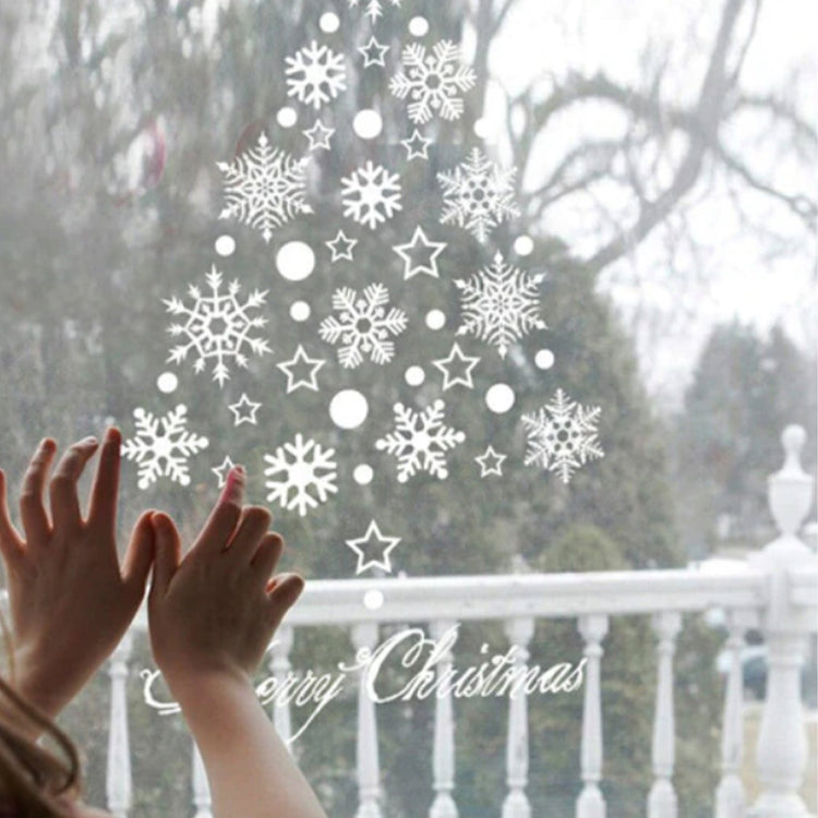 Fensterbilder Weihnachten Schneeflocken