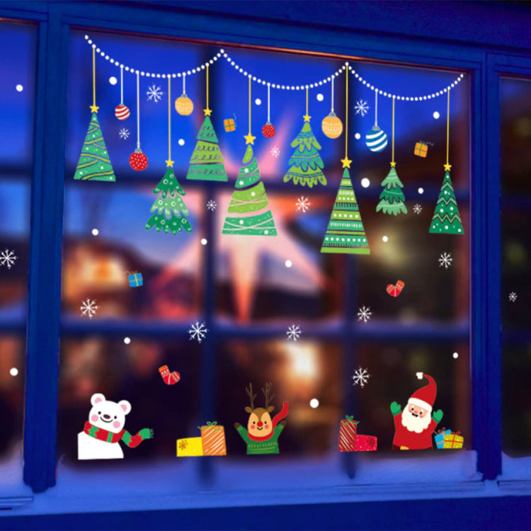 Fensterbilder Weihnachten wiederverwendbar