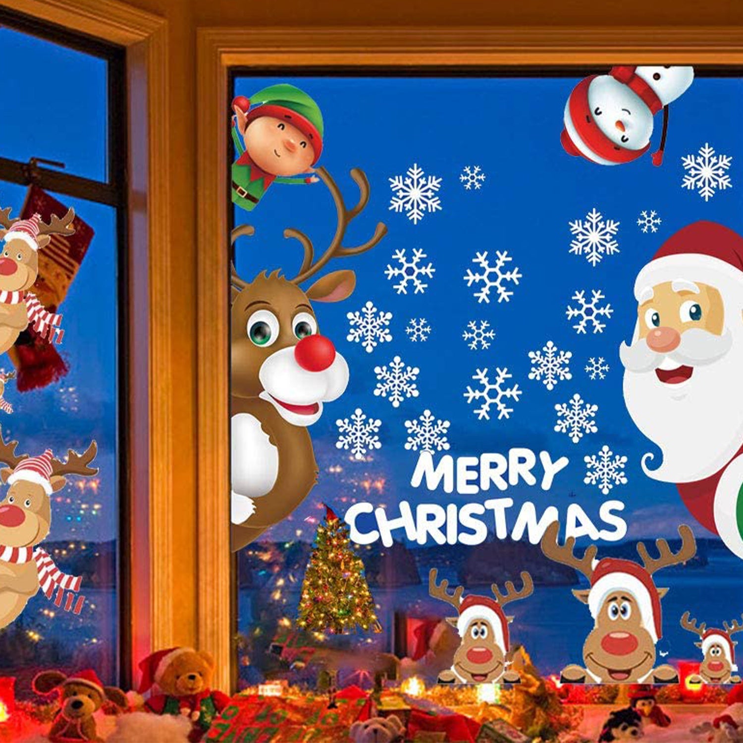 Fensterbilder zu Weihnachten selbstklebend 