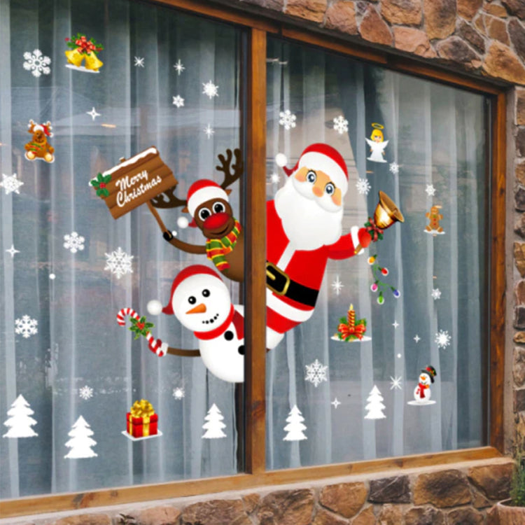 Fensterbilder Weihnachten für große Fenster