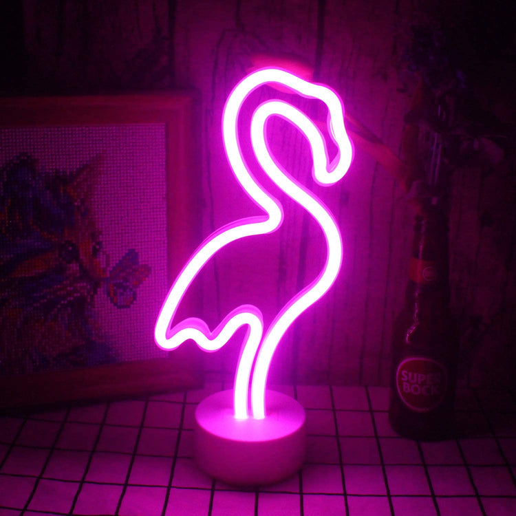 Neonlicht flamingo