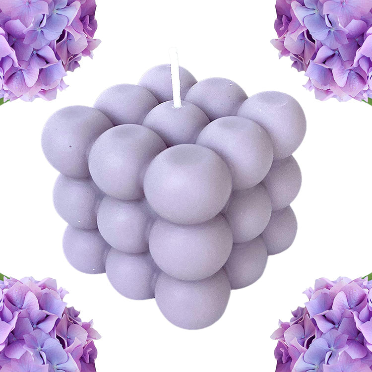 bubble kerze violett