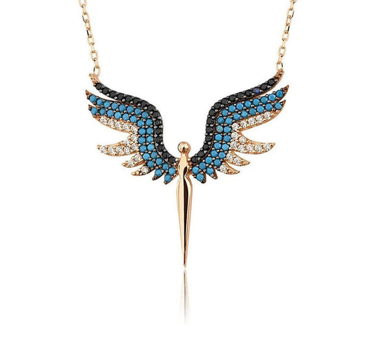 Schutzengel Kette Silber Damen